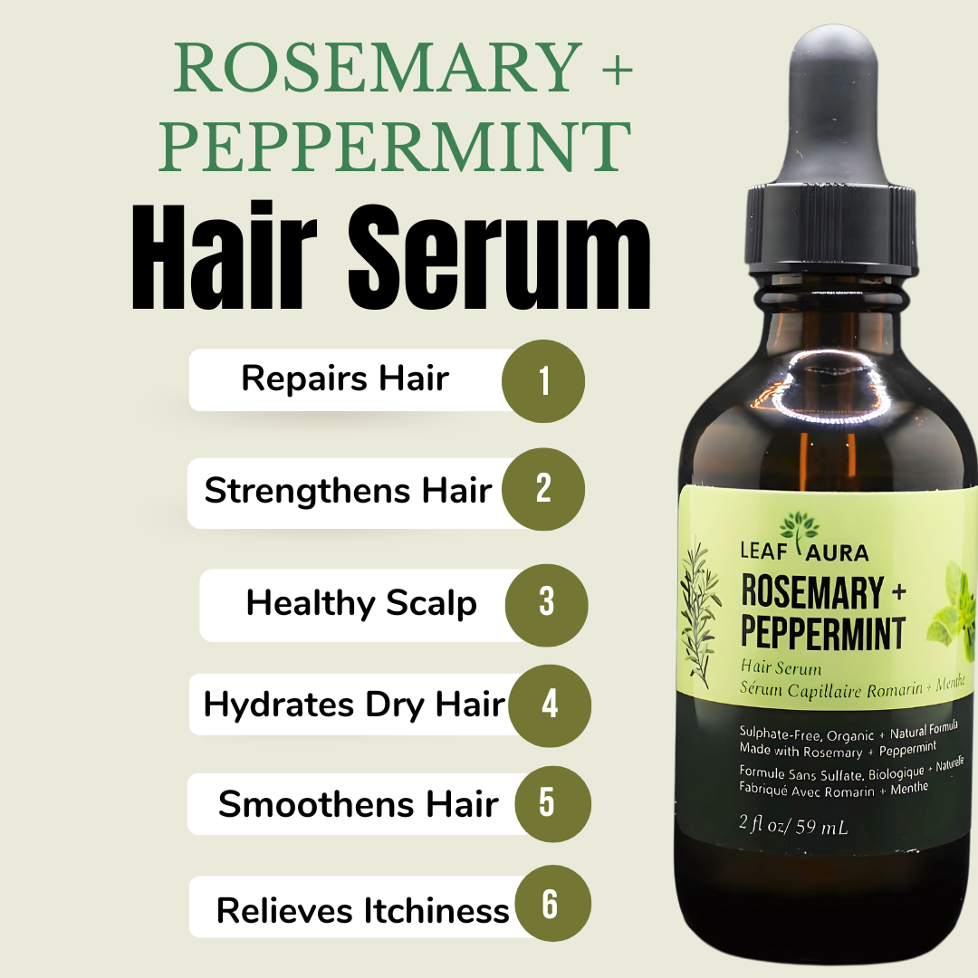 Serene Rosemary Hair Serum View Illustration Serene Rosemary Hair Serum View Illustration